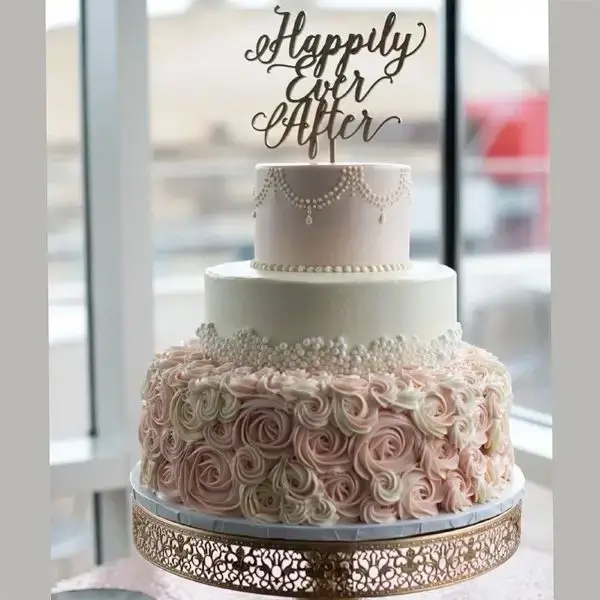 Ivory Pearl Buttercream Cake