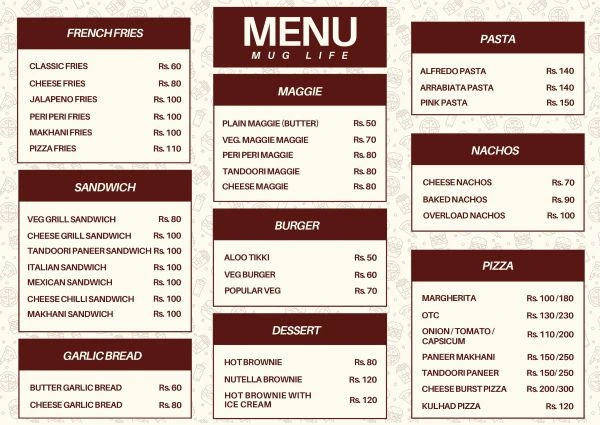 Menu Card 2