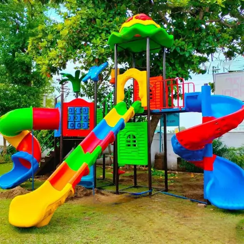 children outdoor multiplay slide system